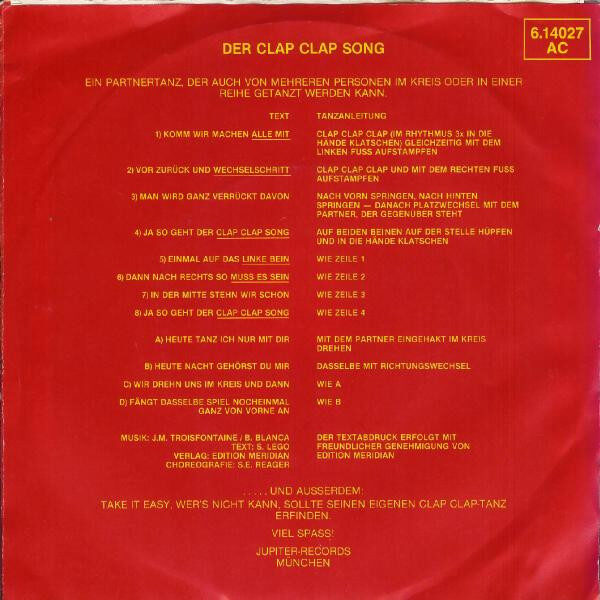 Roberto Blanco – Der Clap Clap Song (Single) – Bild 2