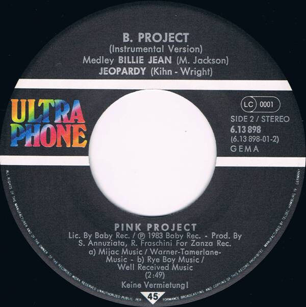 Pink Project – B. Project (Single) – Bild 4