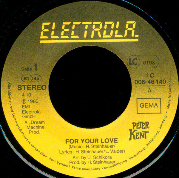 Peter Kent – For Your Love (Part 1 & 2) (Single) – Bild 3