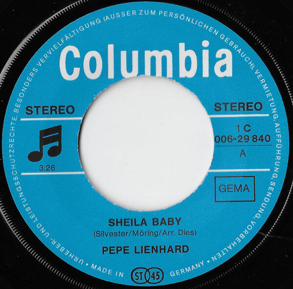 Pepe Lienhard – Sheila Baby / Jeanny Is My Memory (Single) – Bild 3