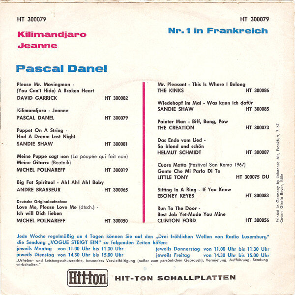 Pascal Danel – Kilimandjaro (Single) – Bild 2