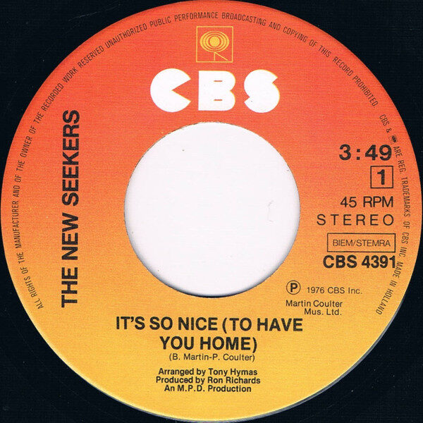 The New Seekers – It's So Nice (To Have You Home) (Single) – Bild 3