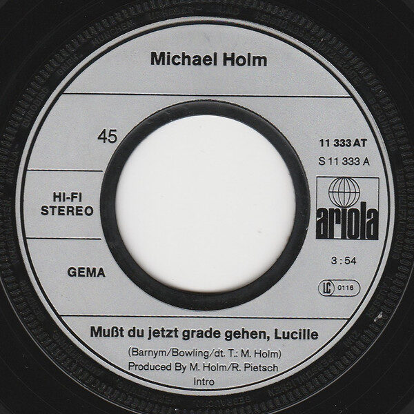 Michael Holm – Mußt Du Jetzt Grade Gehen, Lucille (Single) – Bild 3