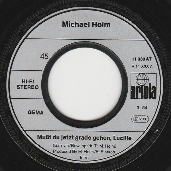 Michael Holm – Mußt Du Jetzt Grade Gehen, Lucille (Single) – Bild 3