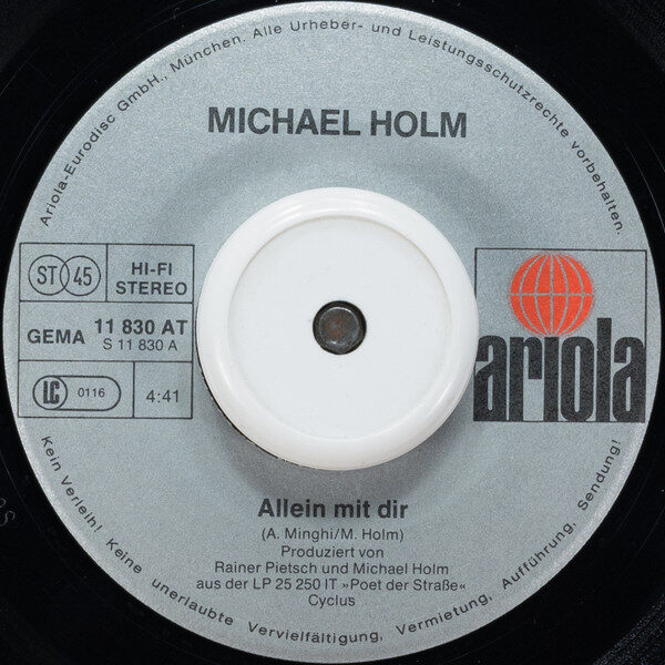 Michael Holm – Allein Mit Dir (Single) – Bild 3