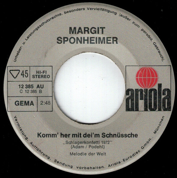 Margit Sponheimer – Kille, Kille, Lach Doch Mal (Single) – Bild 4