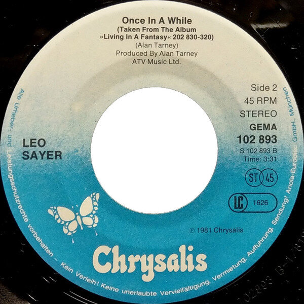 Leo Sayer – Bye Bye Now My Sweet Love (7") – Bild 4