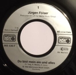 Jürgen Fölser – Du Bist Mein Ein Und Alles (Single) – Bild 3