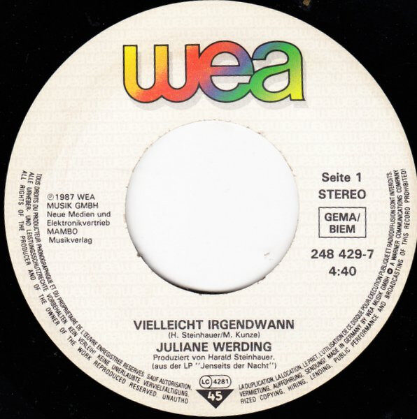 Juliane Werding – Vielleicht Irgendwann (Single) – Bild 3