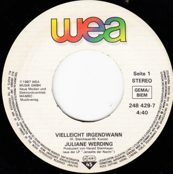 Juliane Werding – Vielleicht Irgendwann (Single) – Bild 3