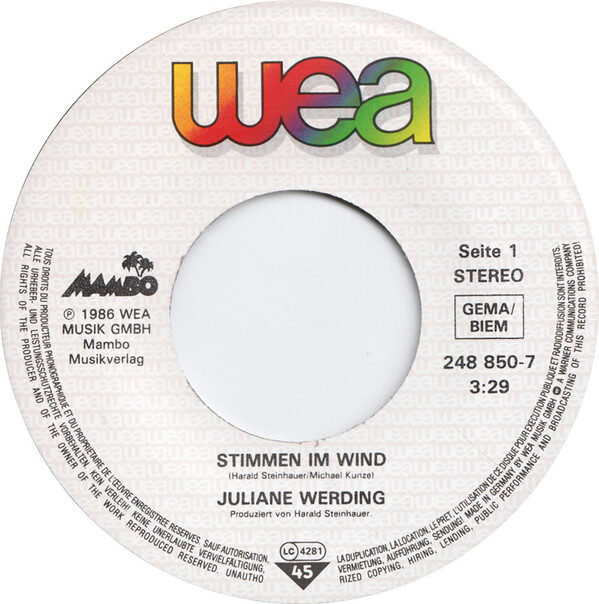 Juliane Werding – Stimmen Im Wind (Single) – Bild 3