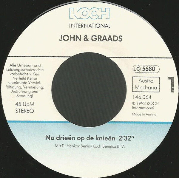 John & Graads – Na Drieën Op De Knieën (Single) – Bild 2