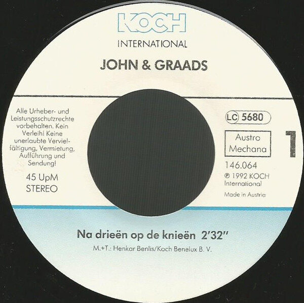 John & Graads – Na Drieën Op De Knieën (Single) – Bild 2