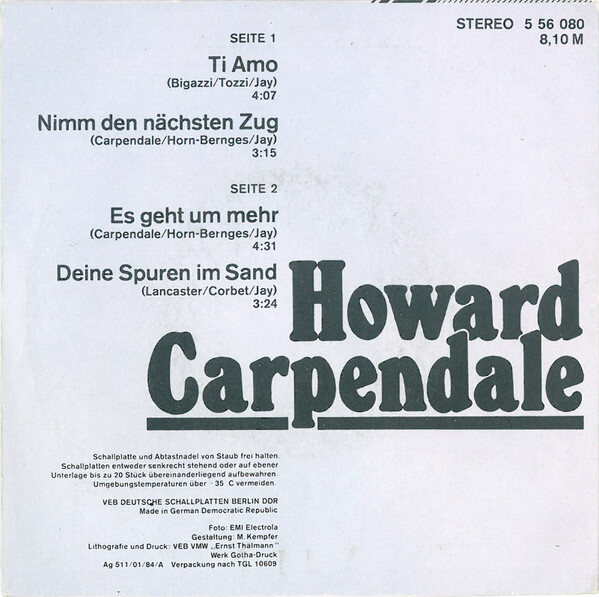 Howard Carpendale – Howard Carpendale (EP) – Bild 2