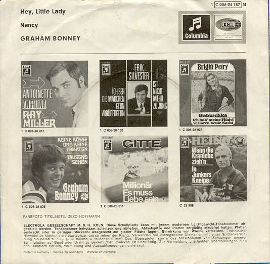 Graham Bonney – Hey, Little Lady (Single) – Bild 2