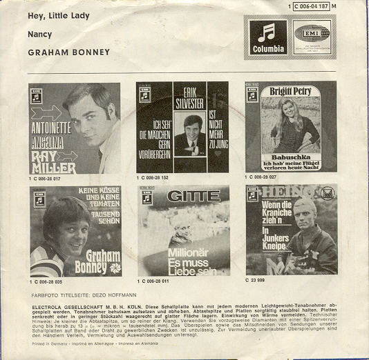 Graham Bonney – Hey, Little Lady (Single) – Bild 2