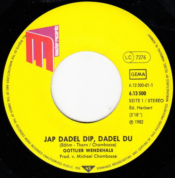 Gottlieb Wendehals – Jap Dadel Dip, Dadel Du (Single) – Bild 3
