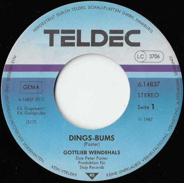 Gottlieb Wendehals – Dings-Bums (Single) – Bild 3