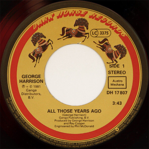 George Harrison – All Those Years Ago (Single) – Bild 3