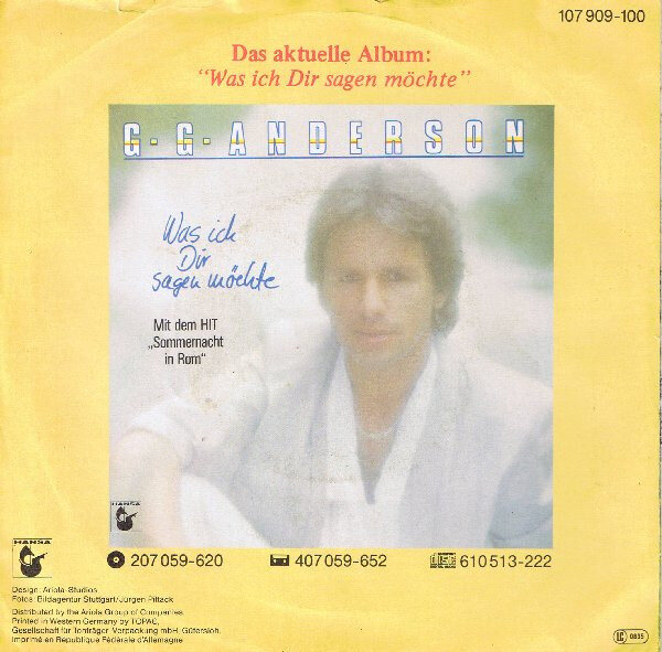 G.G. Anderson – Ti Amo, Maria (Single) – Bild 2