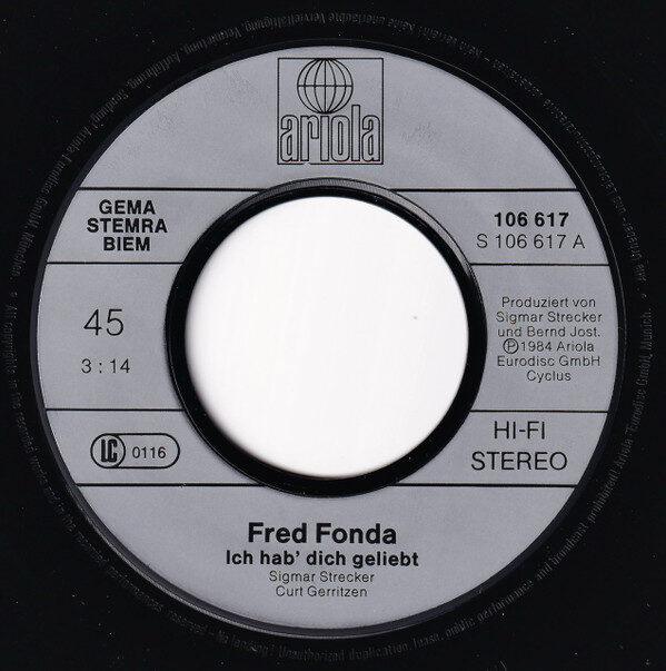Fred Fonda – Ich Hab' Dich Geliebt (Single) – Bild 4