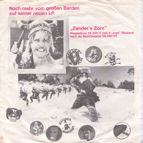Frank Zander – Rosita (Heinz Schwalbe Der Pauschaltourist) / Oh, Susi (Der Zensierte Song) (Single) – Bild 2