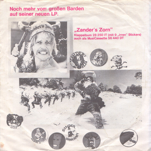Frank Zander – Rosita (Heinz Schwalbe Der Pauschaltourist) / Oh, Susi (Der Zensierte Song) (Single) – Bild 2