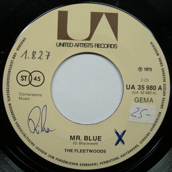 The Fleetwoods – Mr. Blue / Tragedy (Single) – Bild 3