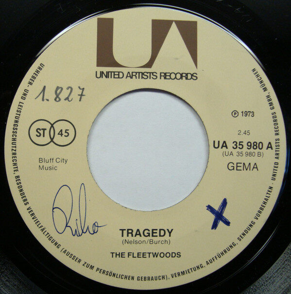 The Fleetwoods – Mr. Blue / Tragedy (Single) – Bild 4