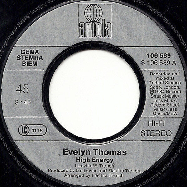 Evelyn Thomas – High Energy (Single) – Bild 3