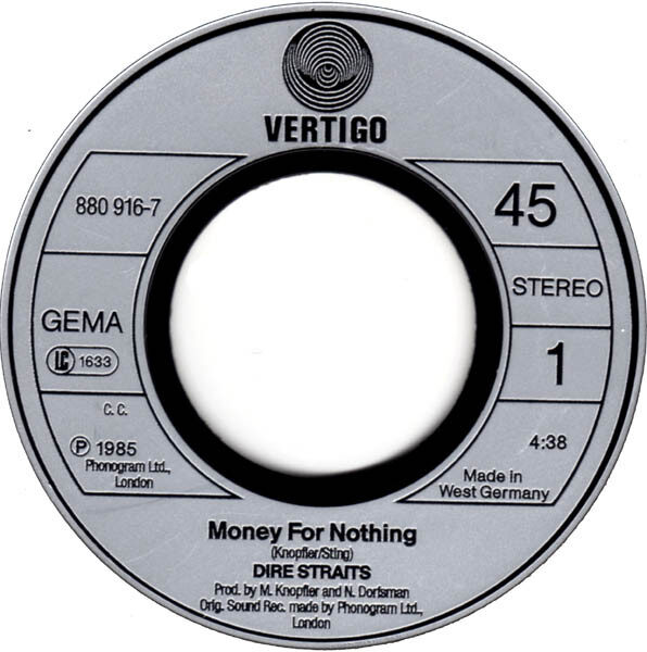 Dire Straits – Money For Nothing (Single) – Bild 3
