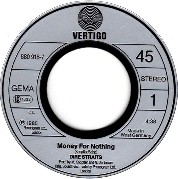 Dire Straits – Money For Nothing (Single) – Bild 3