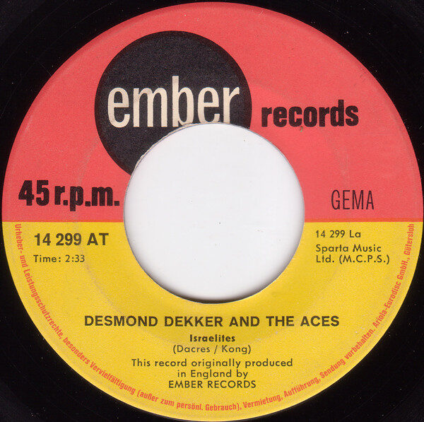 Desmond Dekker And The Aces* – Israelites (Single) – Bild 3