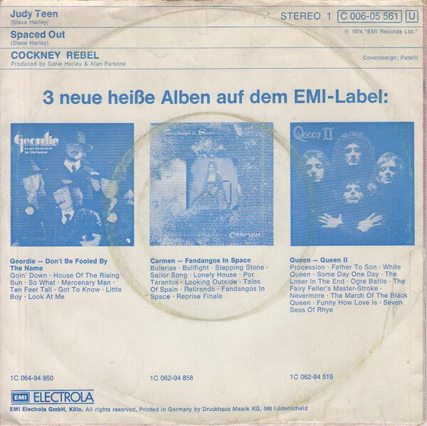 Cockney Rebel – Judy Teen (Single) – Bild 2