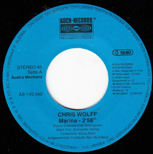 Chris Wolff – Marina (Single) – Bild 3