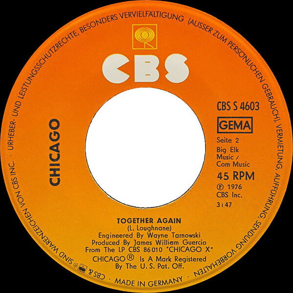 Chicago (2) – If You Leave Me Now (Single) – Bild 4
