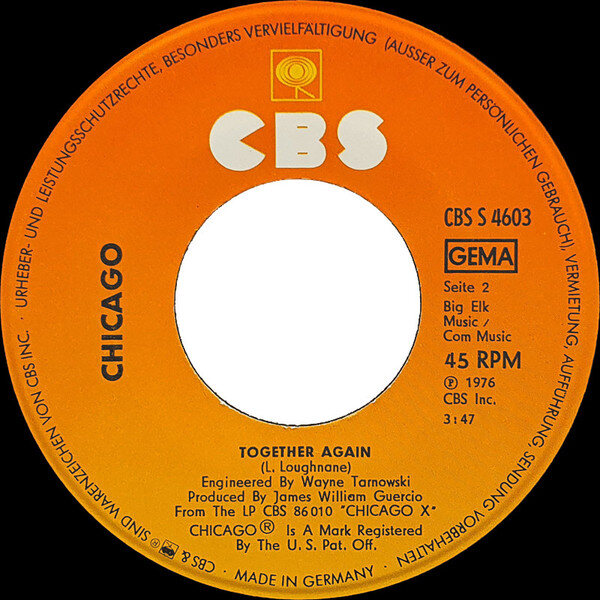 Chicago (2) – If You Leave Me Now (Single) – Bild 4