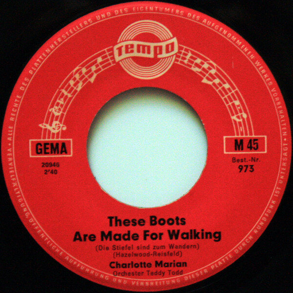Charlotte Marian / Bobby Stern (3) – These Boots Are Made For Walking (Die Stiefel Sind Zum Wandern) / Nimm Mich So Wie Ich Bin (Single) – Bild 2