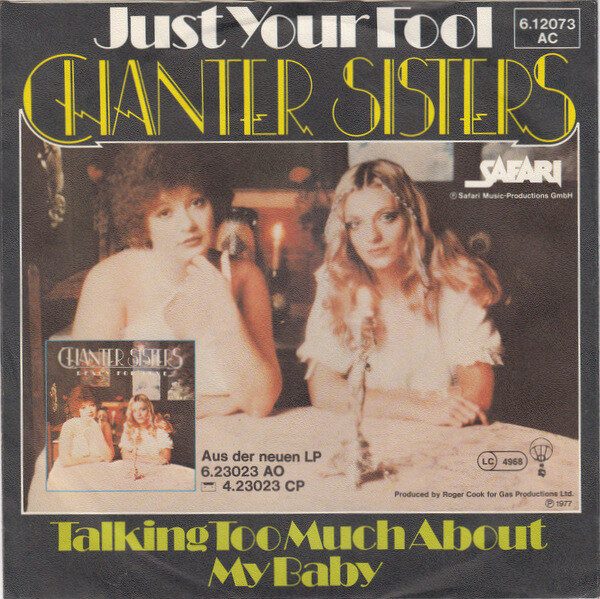 Chanter Sisters – Just Your Fool / Talking Too Much About My Baby (Single) – Bild 2