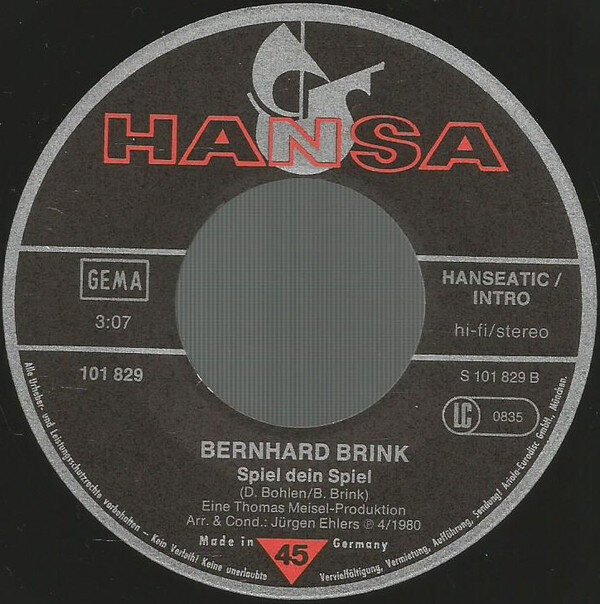 Bernhard Brink – Wenn And're Schlafen (Single) – Bild 4