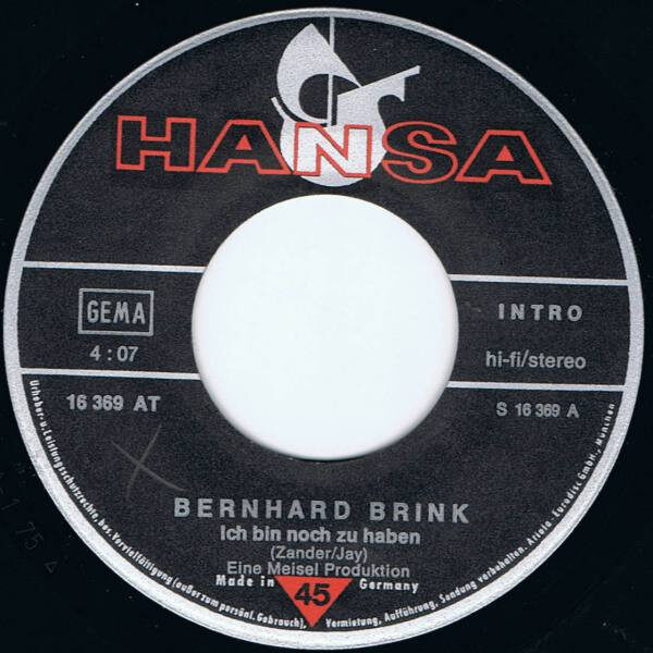 Bernhard Brink – Ich Bin Noch Zu Haben (Single) – Bild 3