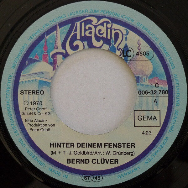 Bernd Clüver – Hinter Deinem Fenster (Single) – Bild 3