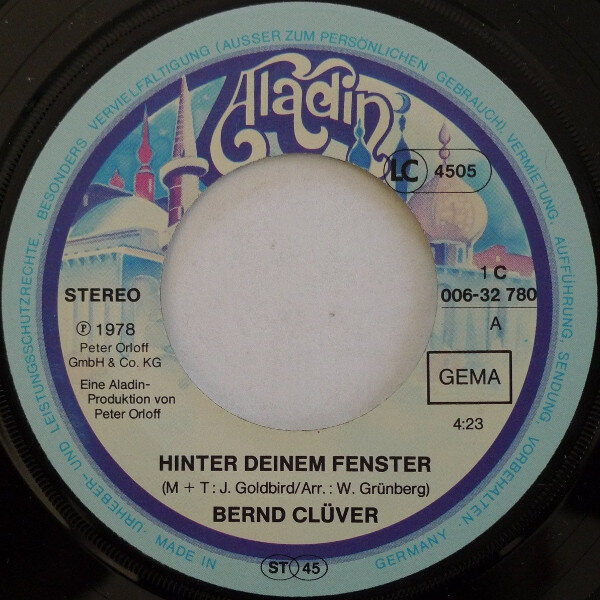 Bernd Clüver – Hinter Deinem Fenster (Single) – Bild 3