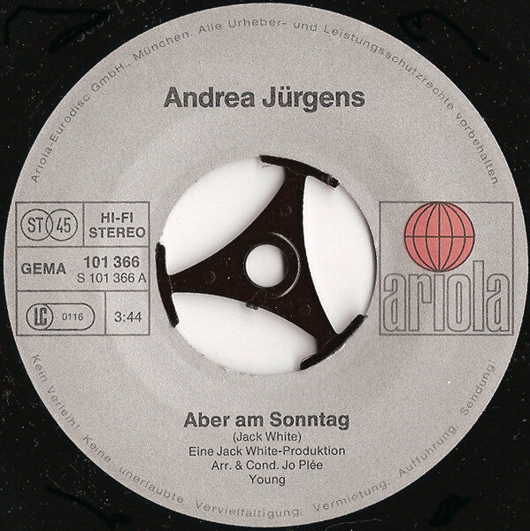 Andrea Jürgens – Aber Am Sonntag (Single) – Bild 3