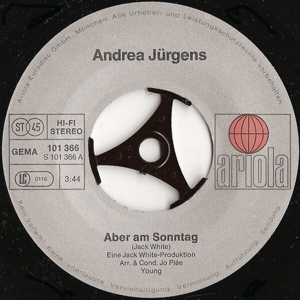 Andrea Jürgens – Aber Am Sonntag (Single) – Bild 3