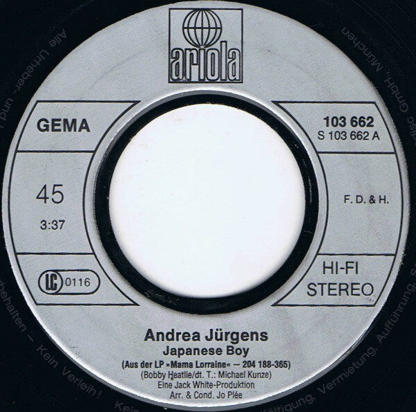 Andrea Jürgens – Japanese Boy (Single) – Bild 3