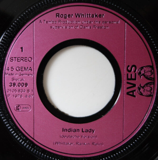 Roger Whittaker – Indian Lady [Deutsch] (Single) – Bild 3