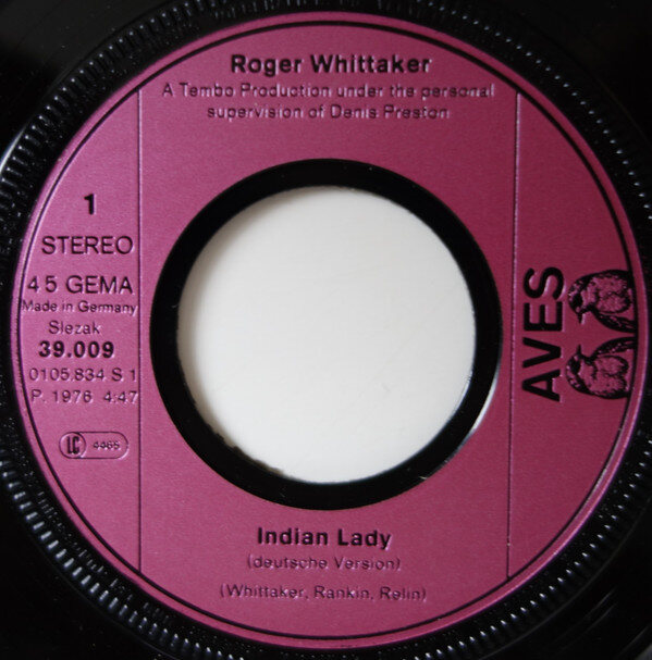 Roger Whittaker – Indian Lady [Deutsch] (Single) – Bild 3