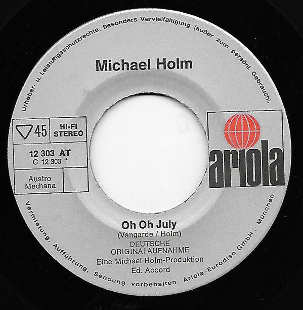 Michael Holm – Gimme Gimme Your Love / Oh Oh July (Single) – Bild 4