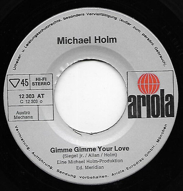 Michael Holm – Gimme Gimme Your Love / Oh Oh July (Single) – Bild 3